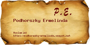 Podhorszky Ermelinda névjegykártya